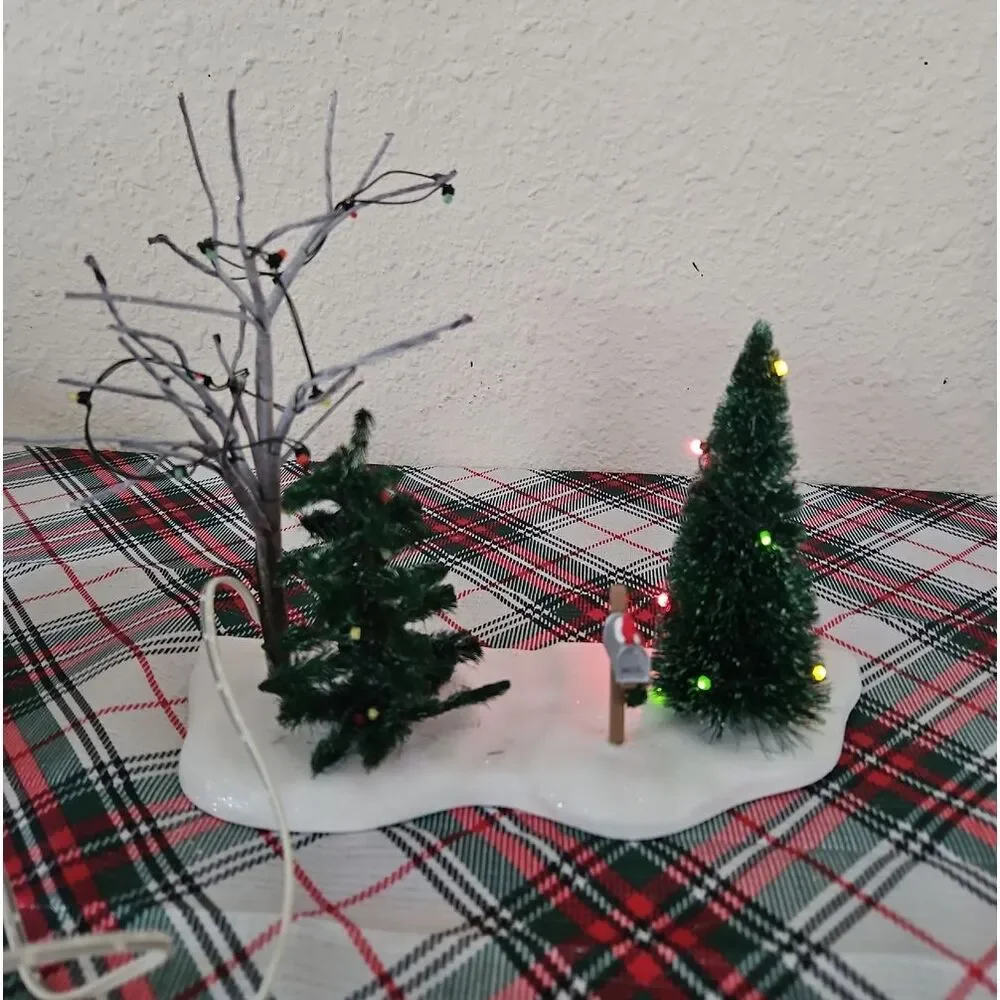 Department 56 Village Front Yard Holiday Tree Village Accent Decor
